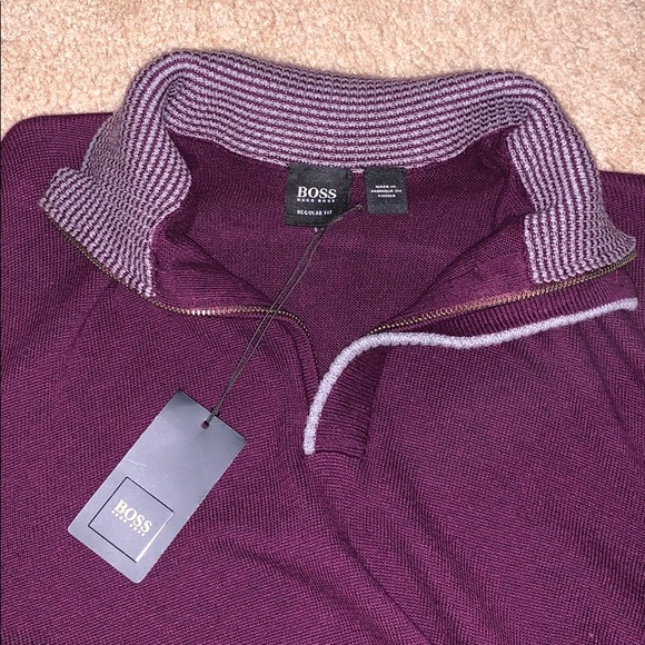 NWT Hugo Boss Half Zip Sweater, Small - Picture 7 of 10
